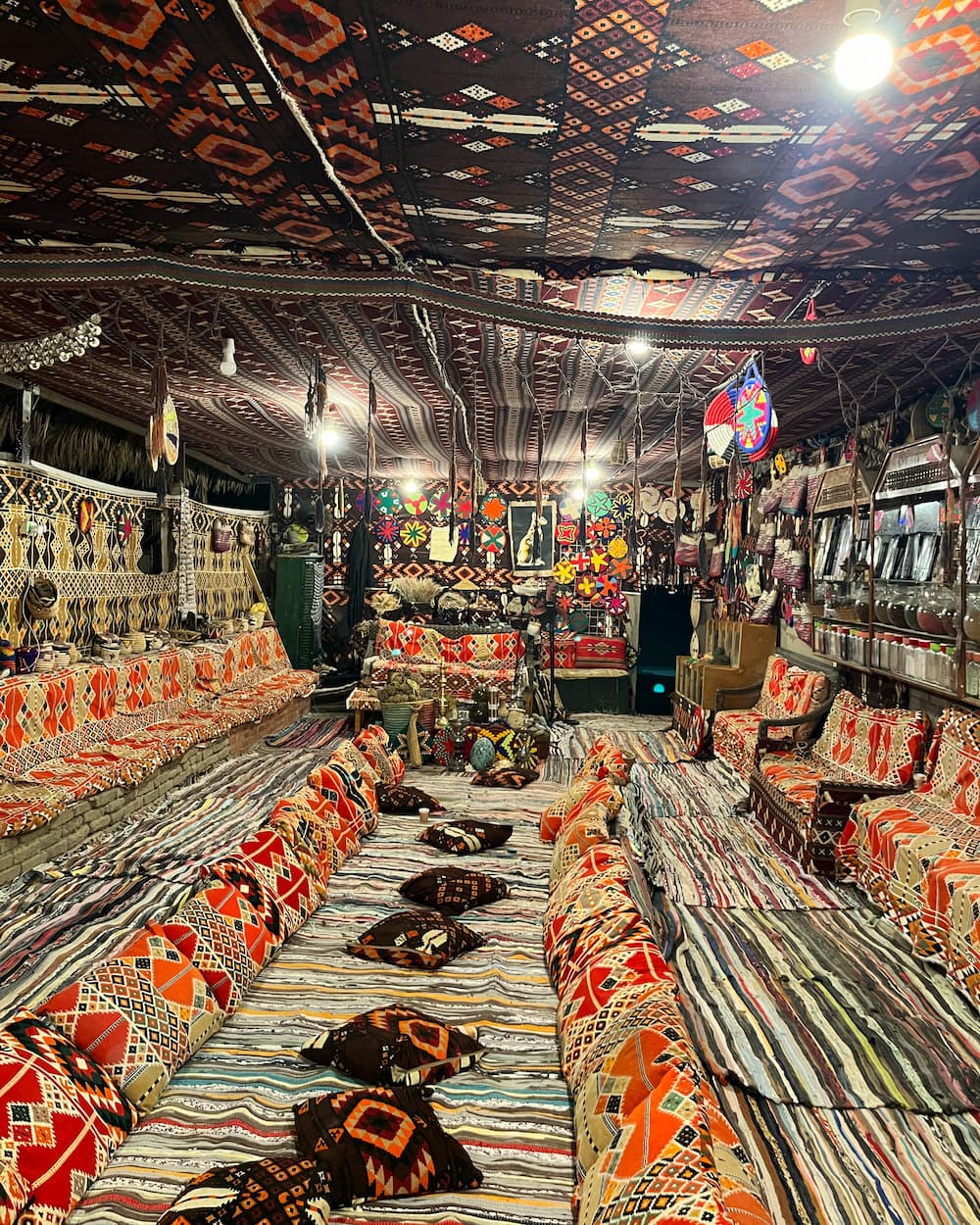 Beduin Tea in traditional Beduin tent